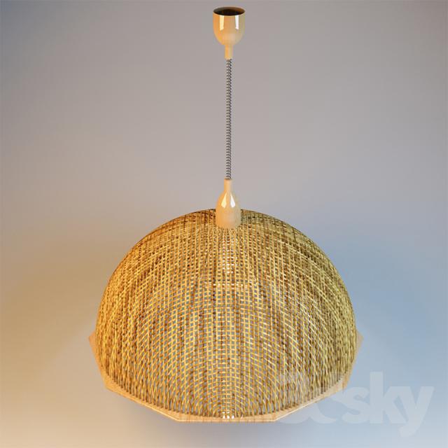 Chandelier with woven shade.jpeg
