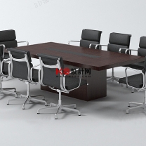现代风格会议桌单体3D模型-编号2580