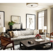 现代美式客厅沙发椅子组合单体3D模型-编号4765