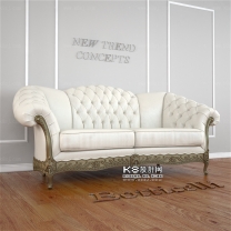 欧式风格双人沙发组合单体模型--编号16748
