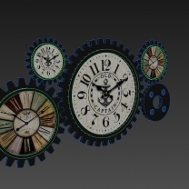3DMAX模型丨齿轮钟表丨 适合loft 复古工业风
