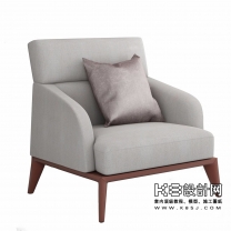 中国 玛奇朵—现代单人沙发3d模型B504