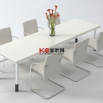 现代风格会议桌单体3D模型-编号2571