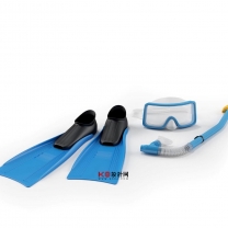 现代风格游泳器材组合单体3D模型-编号3416
