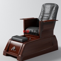 中式风格洗脚椅单体3D模型-编号2733