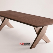 中式风格方形餐桌组合单体3D模型-编号2021