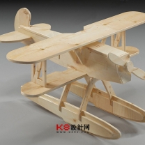 儿童木飞机玩具单体3D模型-编号5013