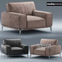 现代风格布艺沙发椅单体模型--编号16812