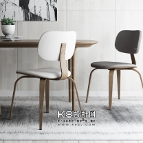 北欧风格餐厅餐桌椅组合单体模型ID16977
