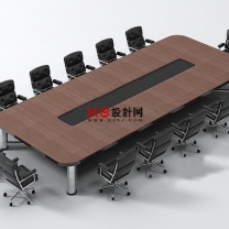现代风格会议桌单体3D模型-编号2555