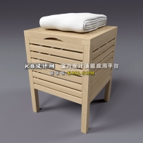现代风格置物凳单体模型--编号16026