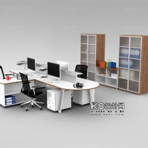 现代风格办公桌椅组合单体模型--编号16498