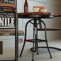loft复古工业休闲桌椅木箱子组合3D模型