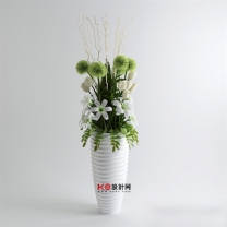 落地花卉组合单体3D模型-编号3990