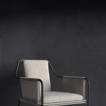 现代简约布艺休闲椅 3D模型