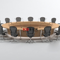 现代风格会议桌单体3D模型-编号2559