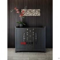 新中式风格装饰玄关柜单体3D模型-编号2434