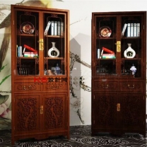 中式家具书柜陈设品组合3D模型