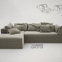 现代风格沙发单体模型--编号15807