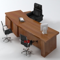 中式风格办公桌单体3D模型-编号2664